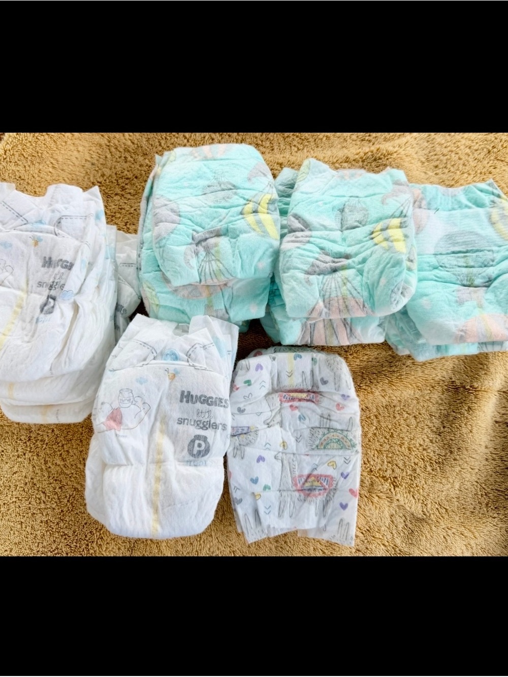 Lot of 32 SZ Preemie Baby or Doll Diapers unisex Different Brands Huggies ect